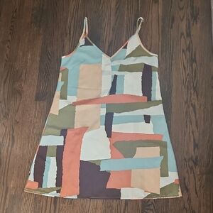 SHEIN Multicolor Geometric Mini Dress